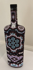 Traditional Huichol Beaded Kimo Sabe Tequila Empty Bottle LIMITED Only 1888 Made picture