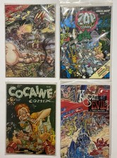 Cocaine Comix # 4 Zap Comix # 5 # 14 Kingdom Of Evil # 1 Comic Lot picture