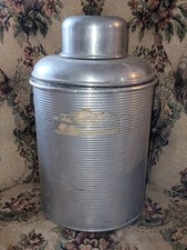 Vintage 1950s Faris Mfg Rust Proof Aluminum Picnic Hot Cold Jug Glass Liner USA picture