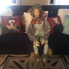 Huge 41” Christmas Doll Katherine’s Collection? Bird Cages Egg Nest On Head picture