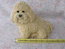 Bichon Frise Livingstone statue Used 1992 indoor outdoor resin made in china picture