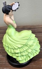 Fiesta Fiestaware Flamenco Dancing Lady Tambourine Figurine Green 2010 6.25