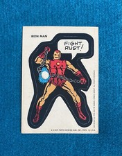 1974 1975 Topps Iron Man Marvel Super-Heroes Sticker - Rare Vintage picture