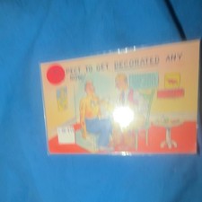 Vintage Humorous Tattoo Parlor Postcard “Expect to Get Decorated Any Now” picture