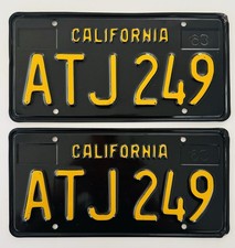 1963 California License Plates DMV Clear YOM 1963 Corvette 1963 Chevrolet Impala picture