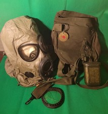 US Military M17 Gas Mask Hood Bag Set w/ Troop Tag, Lense, Decontamination Wipes picture