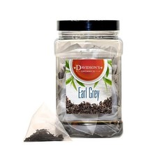 Davidsons Organics 590 48 oz Square Canister with Pyramid Tea Bags - 50 Count picture