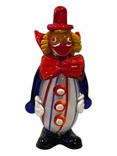 Murano Glass Italian Clown Figurine Excellent Used Condition 7”T x 2.5”D x 3.5”L picture