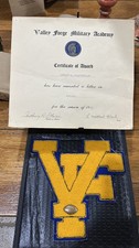 Rare Classic Historical 1955 Valley Forge Military Academy Football Jacket Patch picture