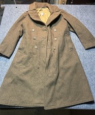 Vintage WWII US Army Long Wool Overcoat Trenchcoat WW2 1942 Mens M 40” Cool picture