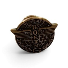 ***RARE*** VINTAGE BOEING 5 YEARS 10K SOLID GOLD JOSTENS TWIST SERVICE PIN picture