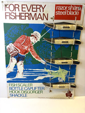 Vintage Jowika original Dealer Board of Fishing Knives Made in Ireland picture