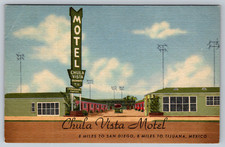 c1940s Chula Vista Motel San Diego California Highway 101 Postcard picture