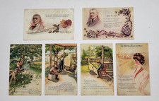 James Whitcomb Riley Poems Postcards Cobb Shinn Art Indiana Lot of 6 1906-1907 picture