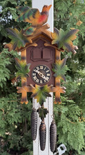 Vintage Regula Bachmaier Klemmer German Cuckoo Clock - VIDEO - DOUBLE DOOR picture
