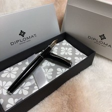 ☆Discontinued New Diplomat Excellence A Fountain Pen, Black Lacquer, F☆ picture