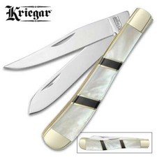 Kriegar Ascot Trapper Pocket Knife - Stainless Steel Blades New KG226 picture