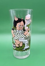 VTG 1976 Pepsi Collector Series Porky Pig & Petunia Pig Drinking Glass Tumbler picture