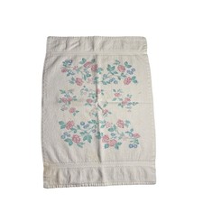 Vintage Caress Mervyns by Stevens Hand Towel Pink Roses Floral Cotton USA Made picture