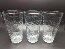 Vintage Pasabahce Turkish Set of 3 Dot-Circle Pattern Inside Glass 6