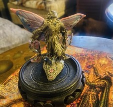 Vintage 1992 Gallo Pewter Fairy and Butterflies with Gemstones Beautiful picture