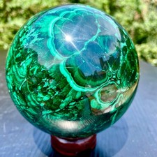 5.1LB  Natural Malachite Quartz Sphere Energy Crystal Ball Reiki Gift Decor Gem picture