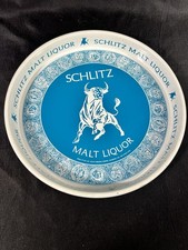 SWEET VINTAGE 1971 SCHLITZ MALT LIQUOR BEER TRAY WILWAUKEE WISCONSIN WI BULL picture