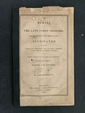 1846 antique HISTORIAN JAMES GRAHAME crime CHARGES VINDICATED josia quincy picture