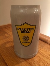 Staufen Brau Goppingen 1 Liter Massive German Stoneware Beer Stein Wheel Shield picture