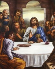 Catholic print picture-  Last Supper N  -  8