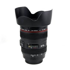 Camera Lens Mug with Cookie Holder Canon EF 24-105mm Coffee Mug Stainless Cup picture