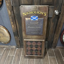 NICHOLSONS SCOTTISH TAVERN WOODEN SIGN CINCINNATI OHIO 625 WALNUT STREET  picture