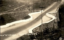 OH Bridge Nat. Highway L. E. Ferren c1923 Real Photo Vintage Postcard bhn picture