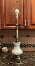 Vintage Stiffel Lamp ~Porcelain & Brass~ 35