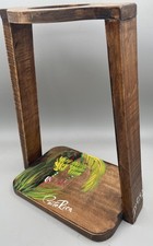 Vintage Costa Rica Wooden Coffee Drip Stand Chorreador Hand Painted 12x10” picture