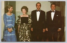 Postcard King Juan Carlos of Spain & President Regan picture