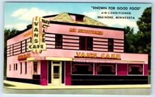 Van's Cafe Restaurant - Brainerd MINNESOTA Postcard picture