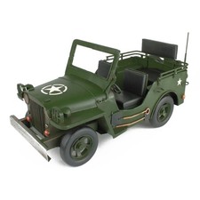 Metal Army Jeep Willys Military Collectible Model Light Utility Vehicle 12.5 in picture