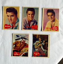 1956 Elvis Trading Cards Most Valuable in the Set 5 Lot Vintage Rare  picture