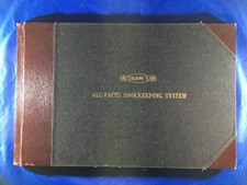 Vintage Shaw's All-Facts Bookkeeping System 17  x  11 Records Book 1930 picture