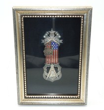 Antique 1901 Jr. O.U.A.M. Order United American Mechanics Sterling Silver Medal picture