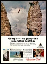 1964 Dolomite Alps Belluno Italy Rock Climber Canandian Club Whisky Print Ad picture