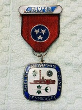 Vintage Memphis Shelby County Historical Trail Medal Pin picture
