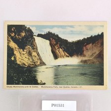 Montmorency Falls Quebec Canada 1940s Postcard Photogelatine Unposted picture
