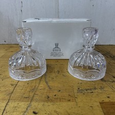 Oneida Crystal Southern Garden Set of 2 Console Candlestick 4 “  Holders picture