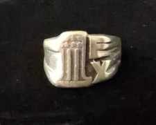 Vintage Sterling Silver Harley Davidson 1 FX Ring Size 10 picture
