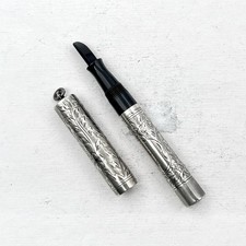 VTG Waterman 452 1/2V Ring Top Fountain Pen Sterling Silver Floral No Nib AS IS picture