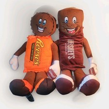 Hershey Park Jumbo Reeses And Chocolate Candy Bar Plush Mascot Set 34in picture