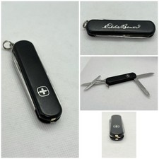 Vintage Wenger Esquire Swiss Army Knife Black Eddie Bauer 65mm Multi-Tool SAK picture