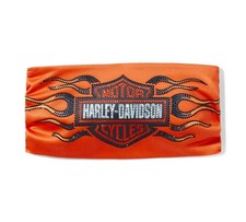 Harley-Davidson Women's Vintage Flames Headband, Orange - 97785-25VW picture